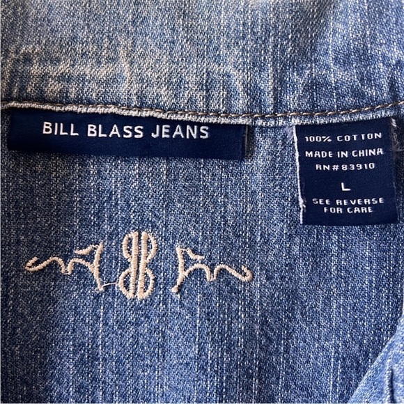 Bill Blass Vintage Front Button Closure‎ Blue Denim Jean Jacket - Picture 6 of 9